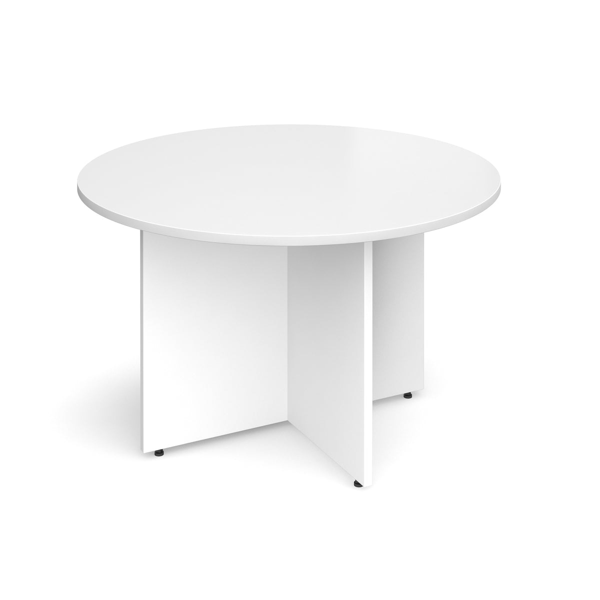 Arrow head leg circular meeting table 1200mm - white - view 1