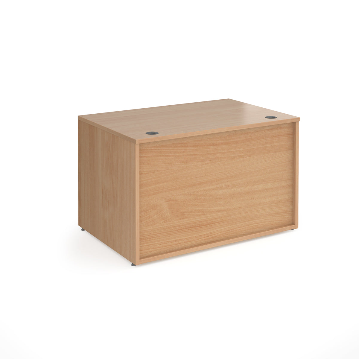 Denver reception straight base unit 1200mm x 800mm - Beech - view 1