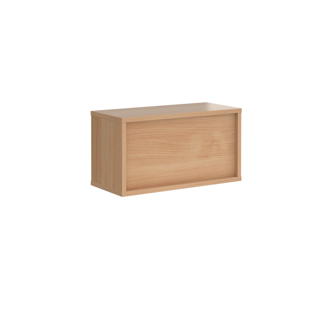 Denver reception straight top unit 800mm x 350mm - Beech - view 1