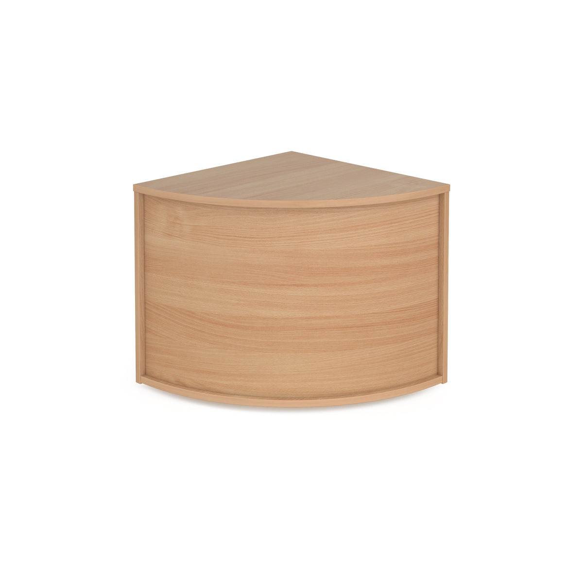 Denver reception corner base unit 800mm x 800mm - Beech - view 1