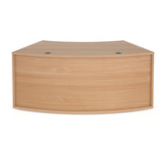 Denver reception 45° curved base unit 1800mm - Beech - view 1