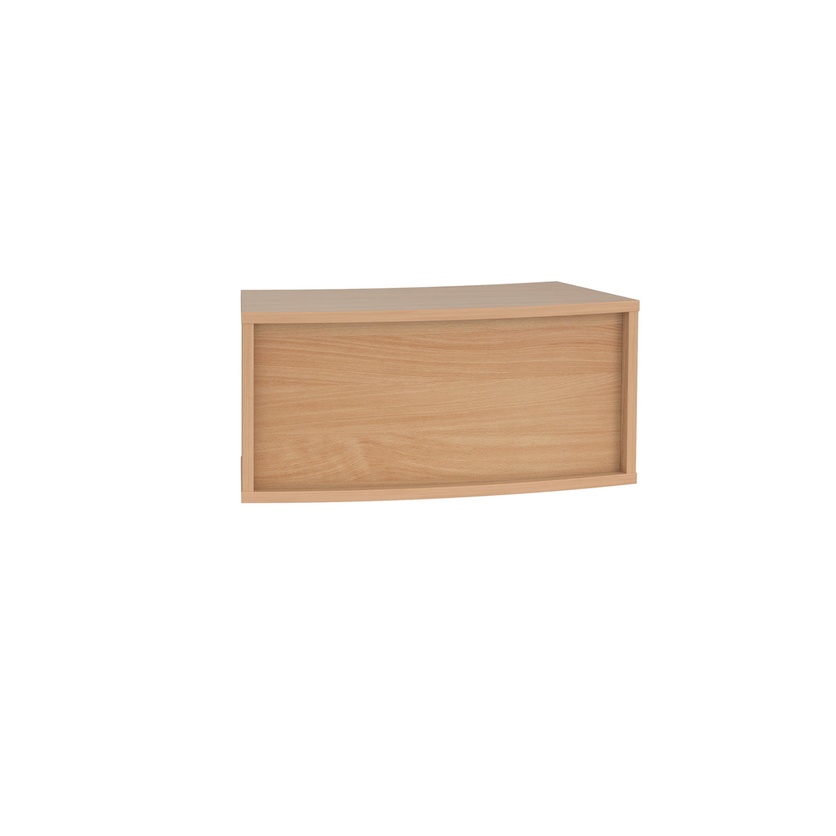 Denver reception 45° curved top unit 800mm - Beech - view 1