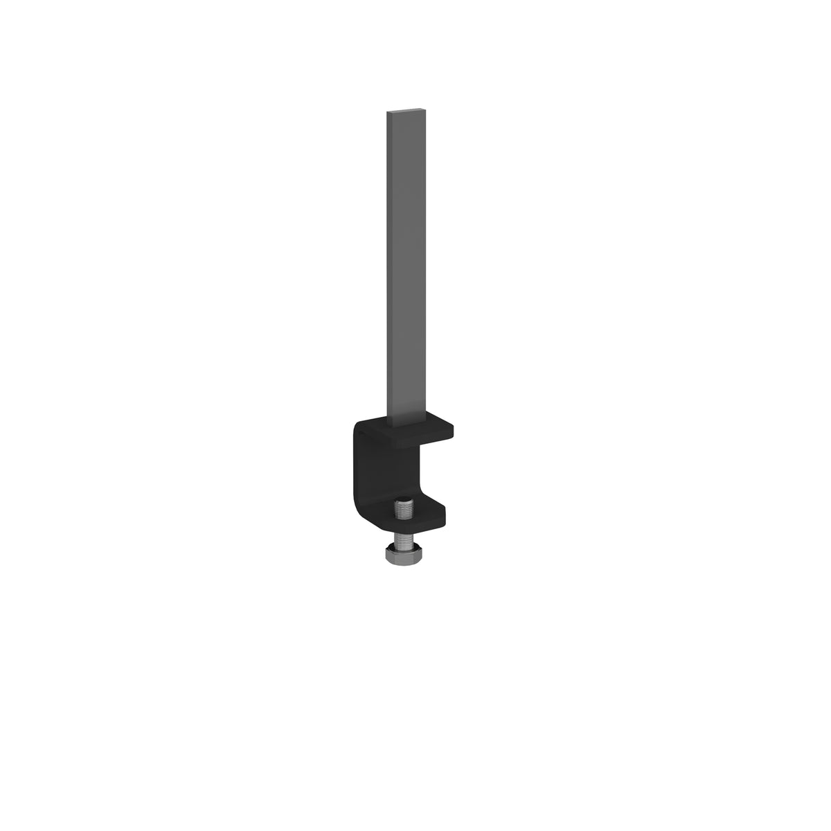 Front mounting screen bracket for aluminium frame screen returns mid-runs - Black - view 1