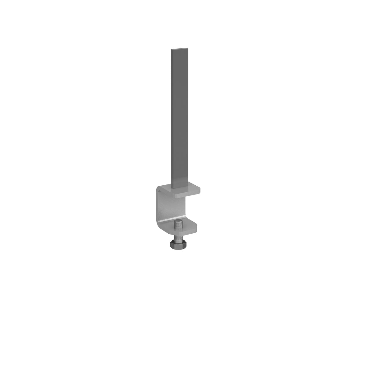 Front mounting screen bracket for aluminium frame screen returns mid-runs - Silver - view 1