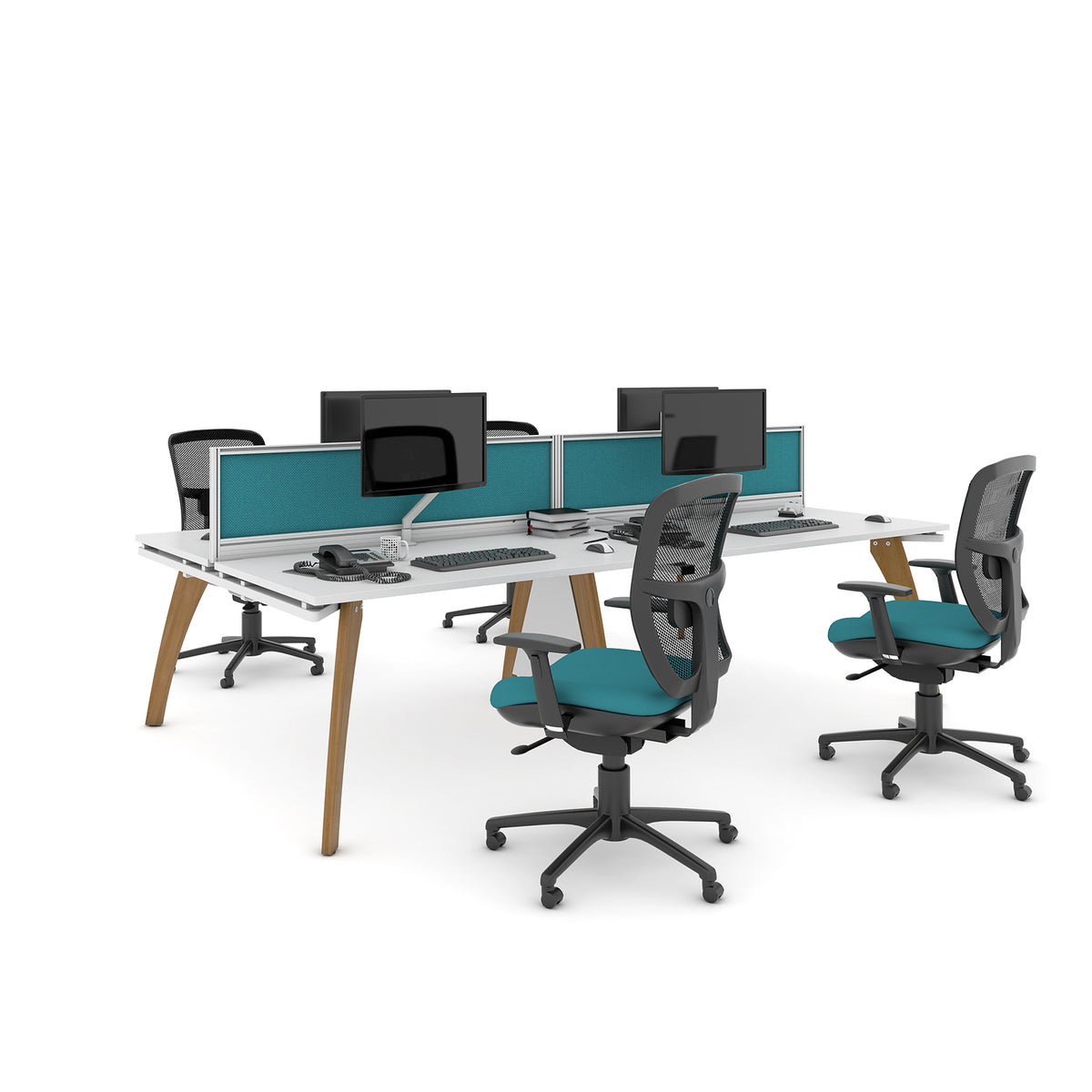 Senza high mesh back operator chair with no arms - made to order - view 5
