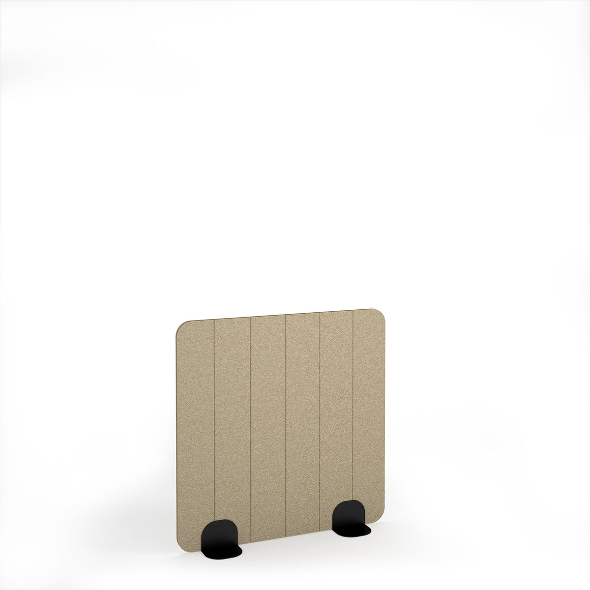 Stripe Accoustic Floor Standing Metal Base Legs 1200w 1200h - Black legs, Dark Camel - view 1