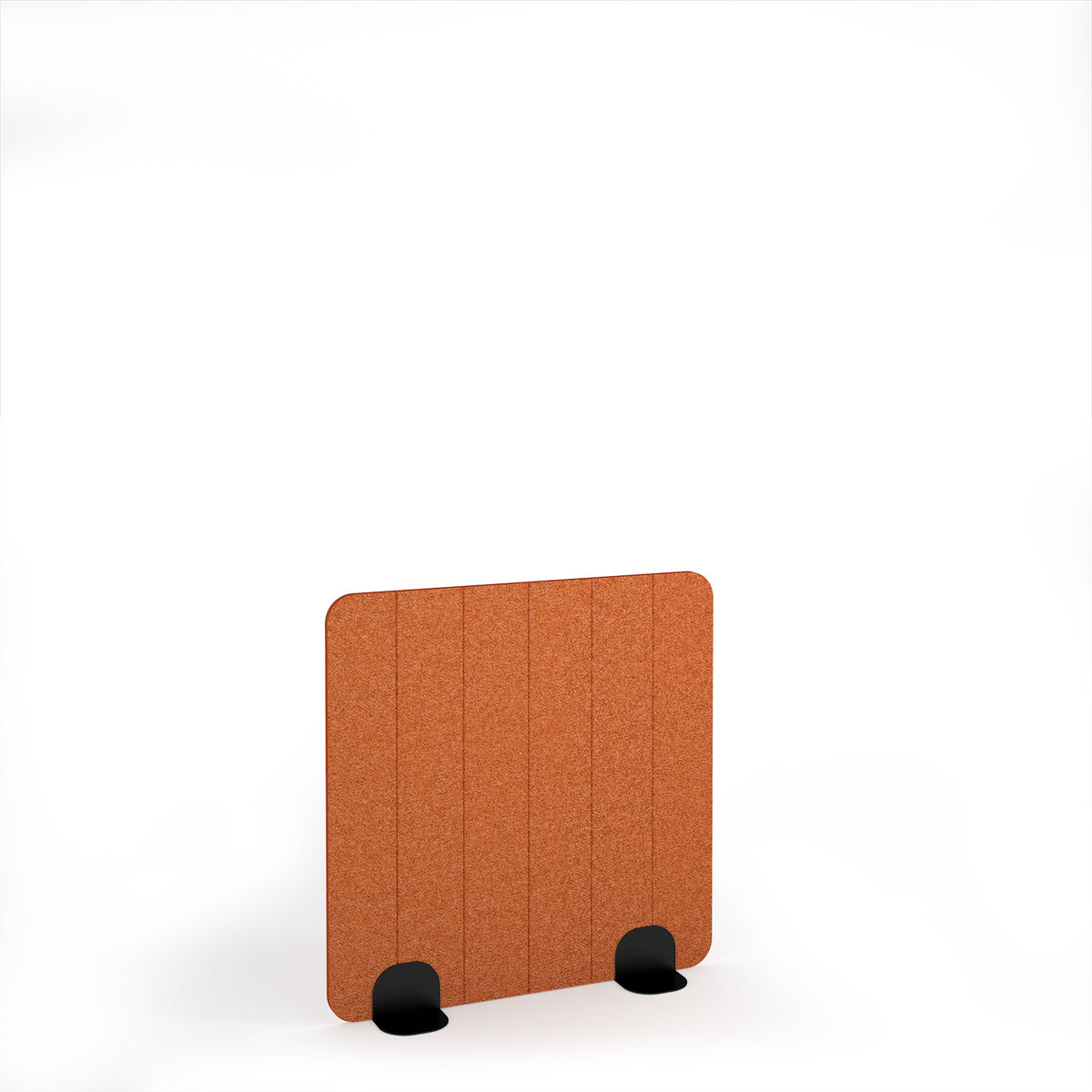Stripe Accoustic Floor Standing Metal Base Legs 1200w 1200h - Black legs, Tangerine - view 1