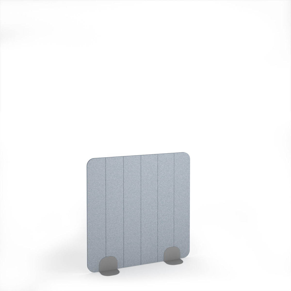 Stripe Accoustic Floor Standing Metal Base Legs 1200w 1200h - Silver legs, Light Grey - view 1