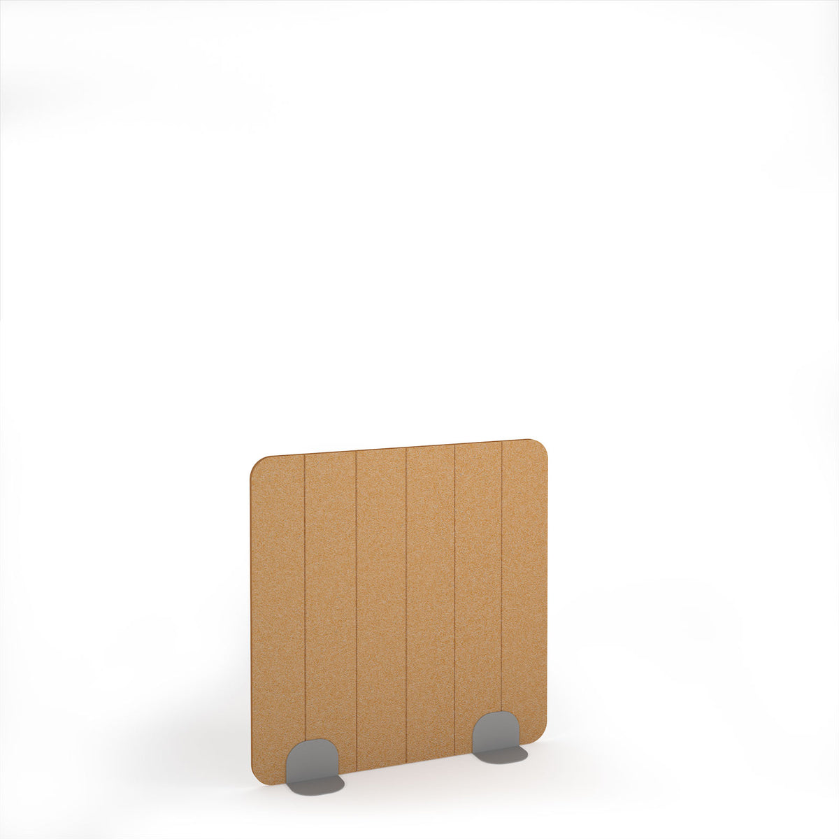 Stripe Accoustic Floor Standing Metal Base Legs 1200w 1200h - Silver legs, Longan Yellow - view 1