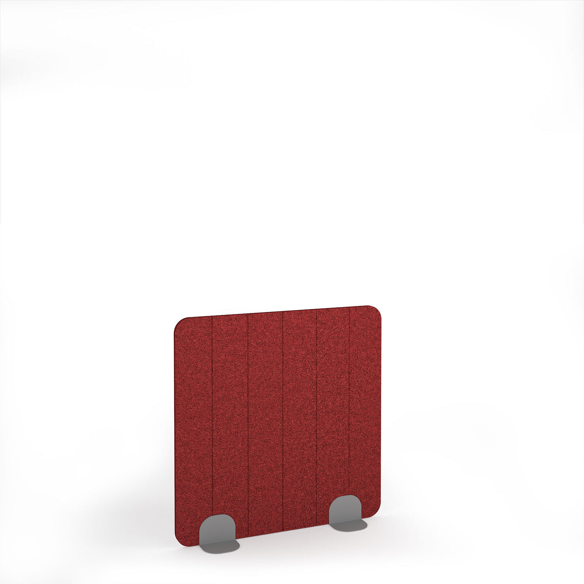 Stripe Accoustic Floor Standing Metal Base Legs 1200w 1200h - Silver legs, Pure Red - view 1