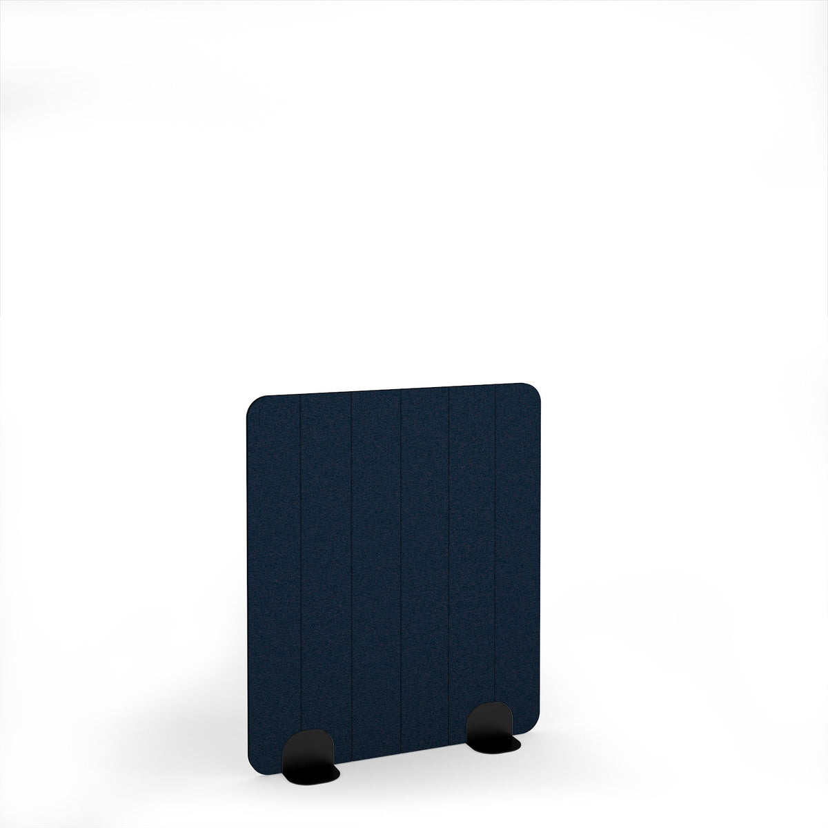 Stripe Accoustic Floor Standing Metal Base Legs 1200w 1400h - Black legs, Dark Blue - view 1