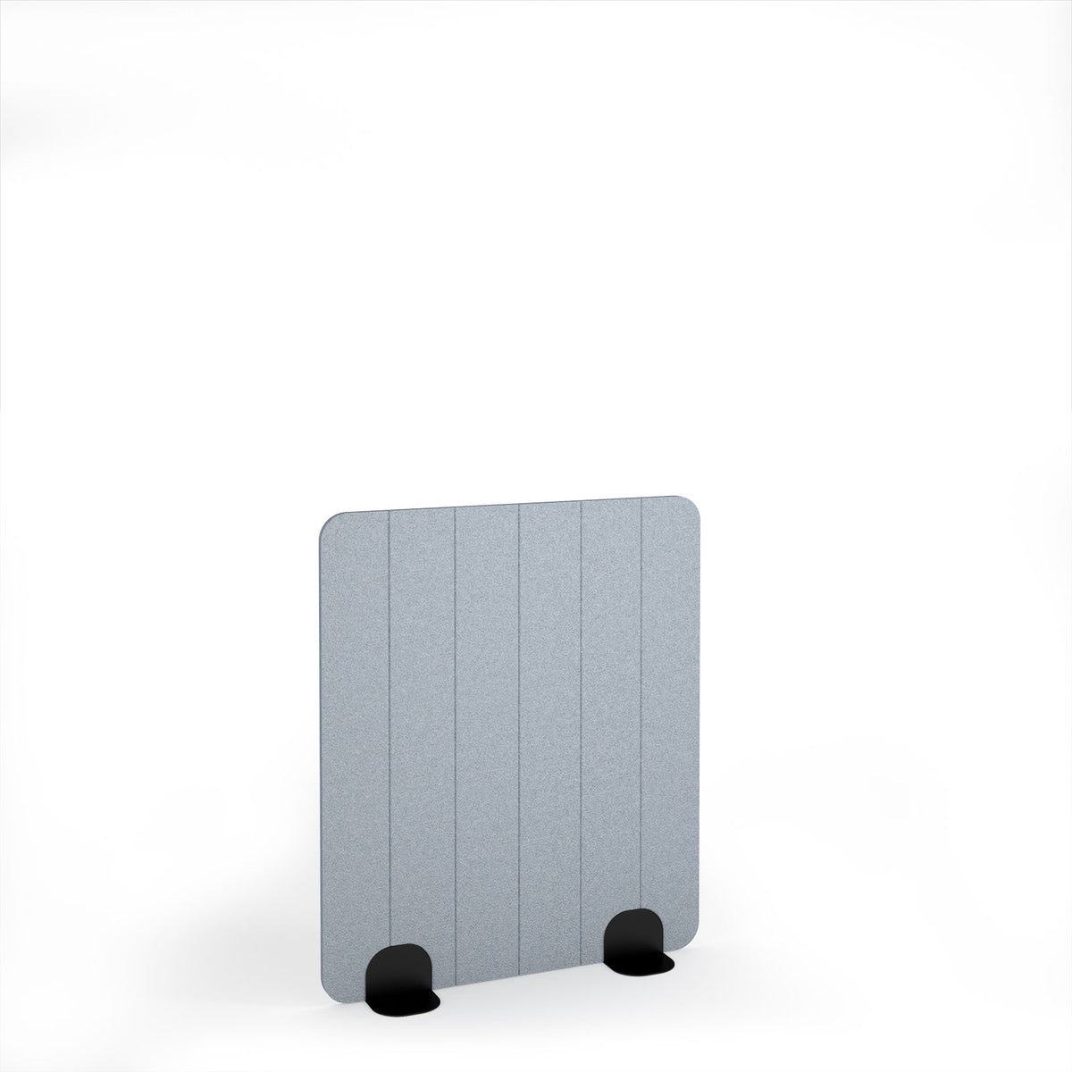 Stripe Accoustic Floor Standing Metal Base Legs 1200w 1400h - Black legs, Light Grey - view 1