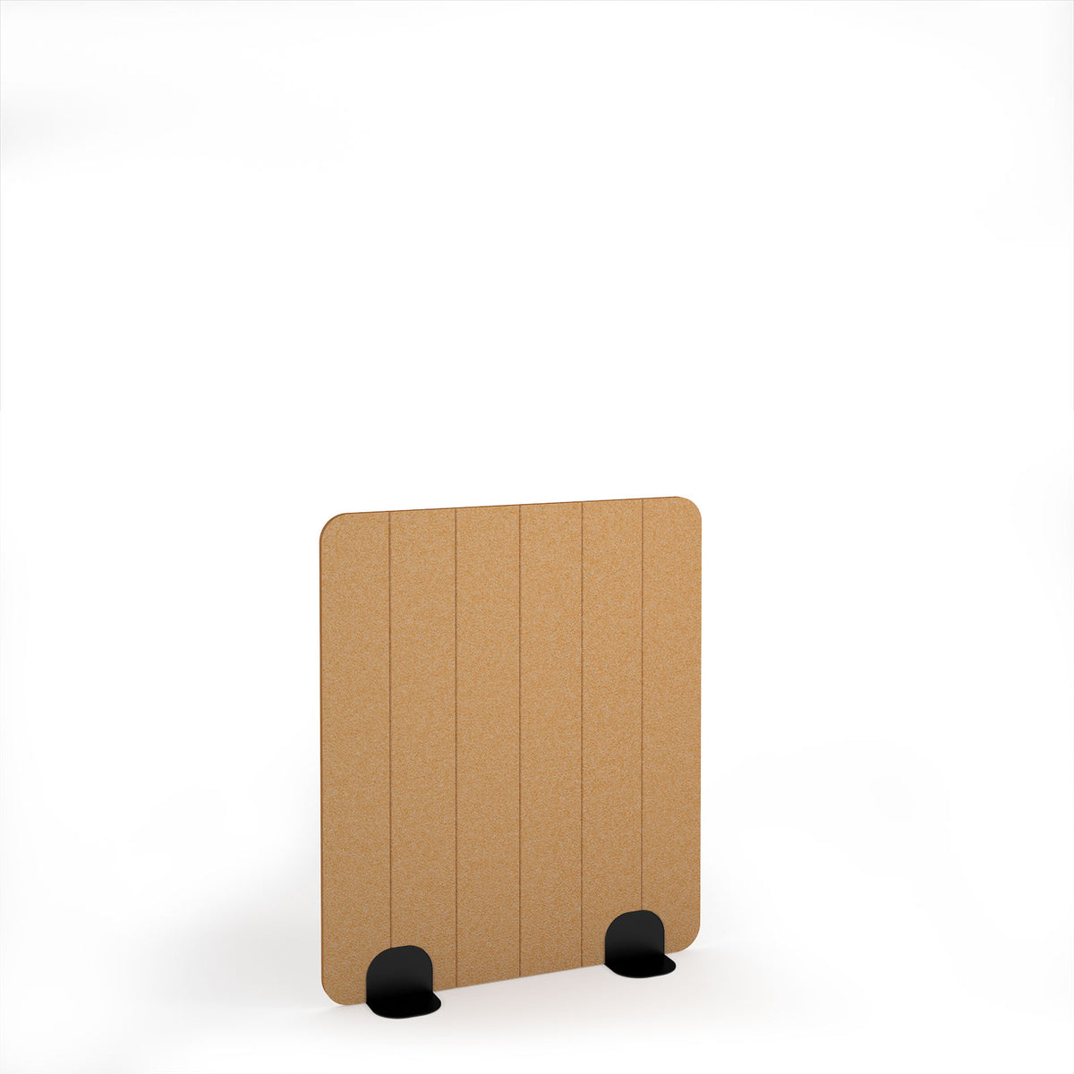 Stripe Accoustic Floor Standing Metal Base Legs 1200w 1400h - Black legs, Longan Yellow - view 1