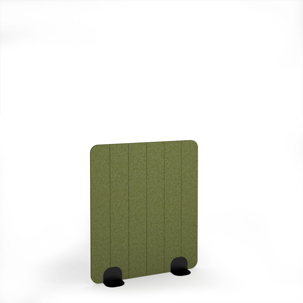 Stripe Accoustic Floor Standing Metal Base Legs 1200w 1400h - Black legs, Reed Green - view 1