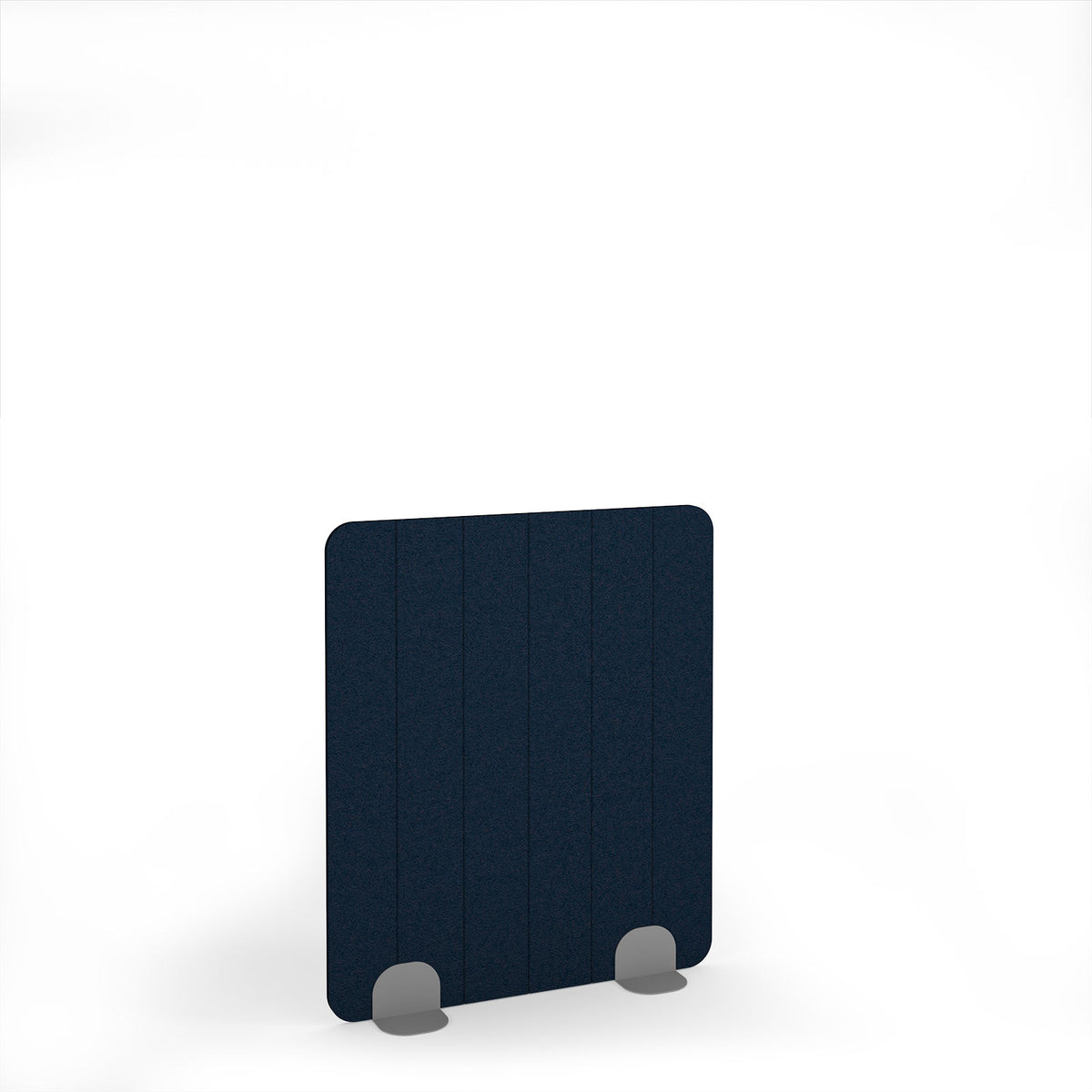 Stripe Accoustic Floor Standing Metal Base Legs 1200w 1400h - Silver legs, Dark Blue - view 1