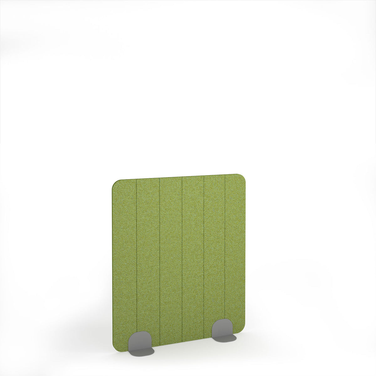 Stripe Accoustic Floor Standing Metal Base Legs 1200w 1400h - Silver legs, Fruit Green - view 1