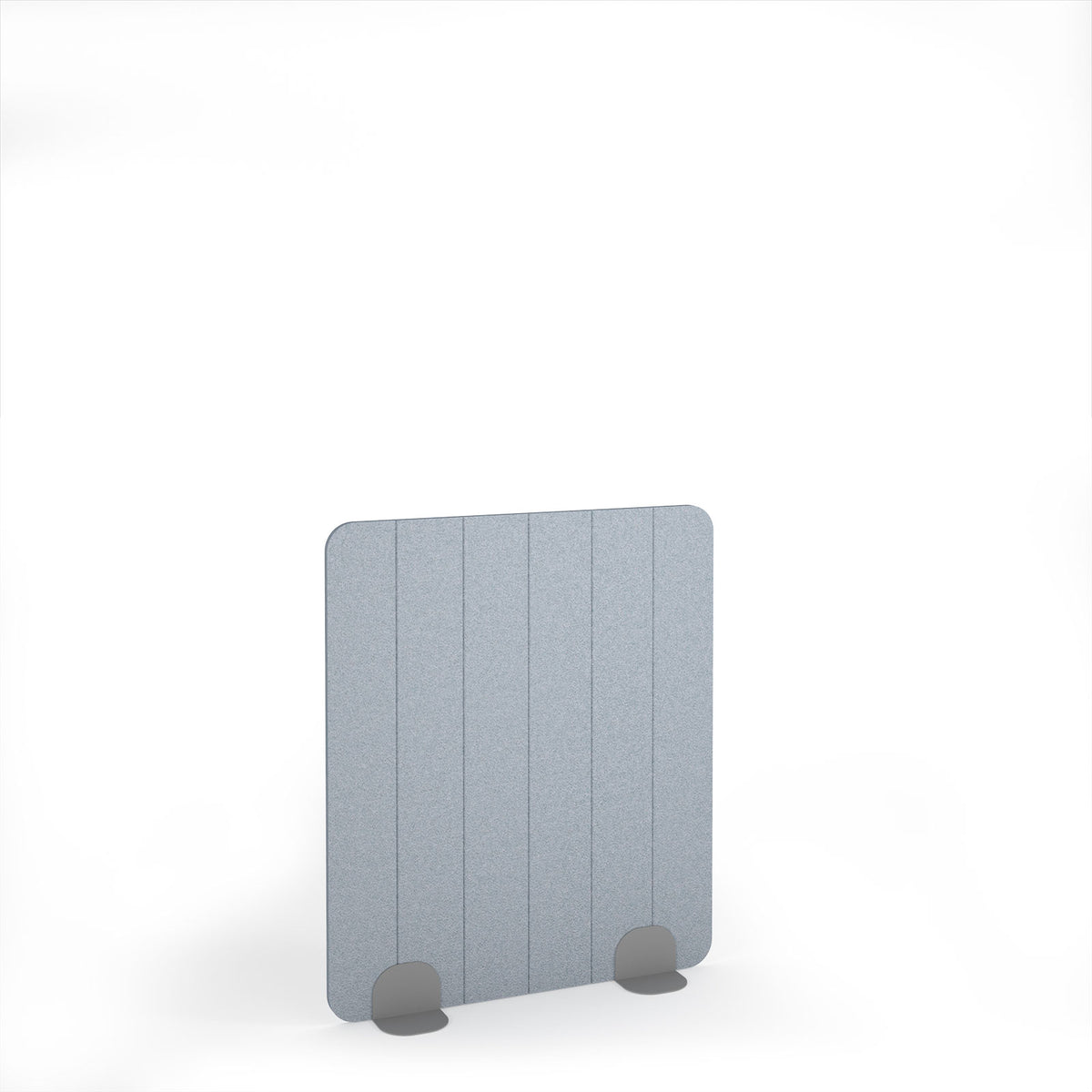 Stripe Accoustic Floor Standing Metal Base Legs 1200w 1400h - Silver legs, Light Grey - view 1
