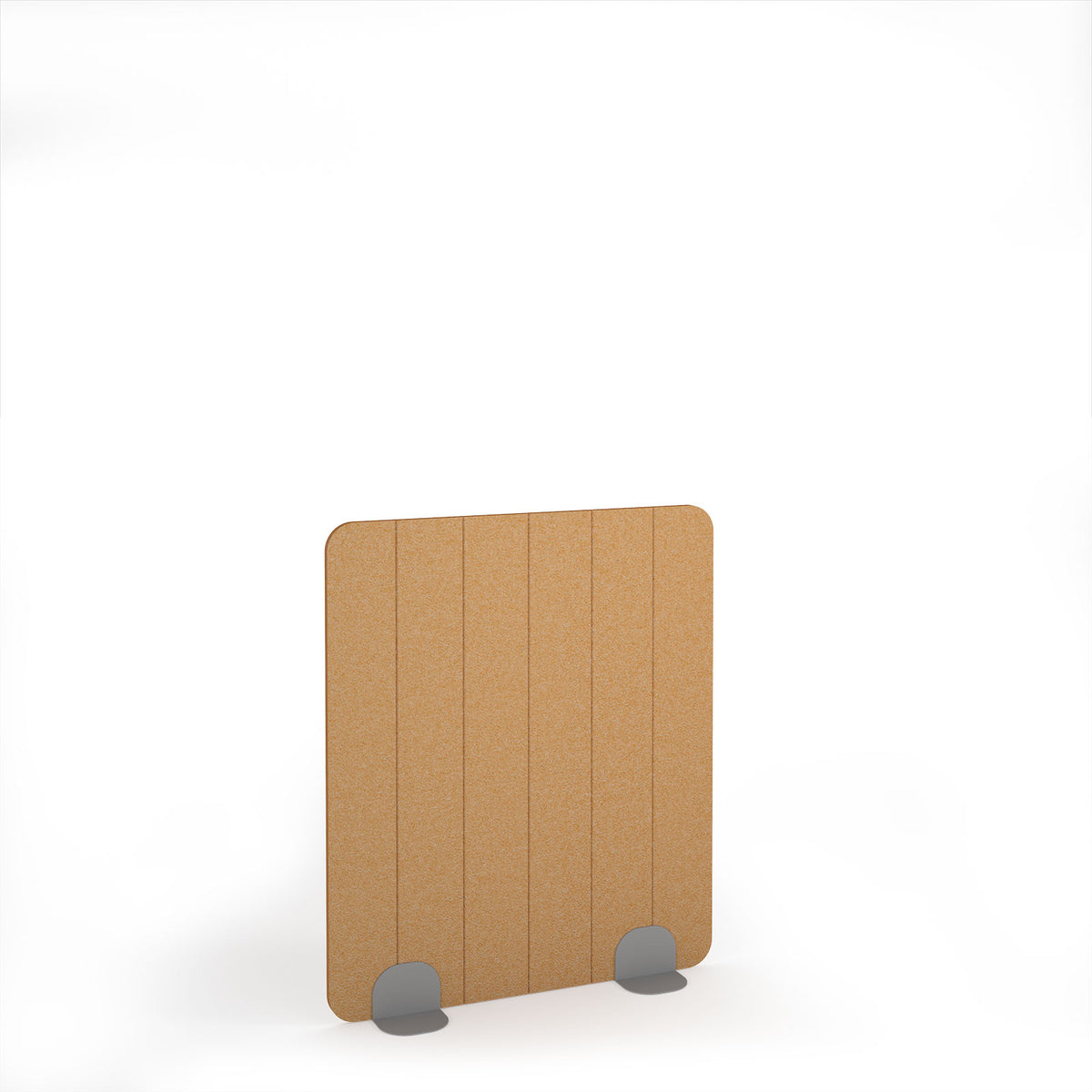 Stripe Accoustic Floor Standing Metal Base Legs 1200w 1400h - Silver legs, Longan Yellow - view 1