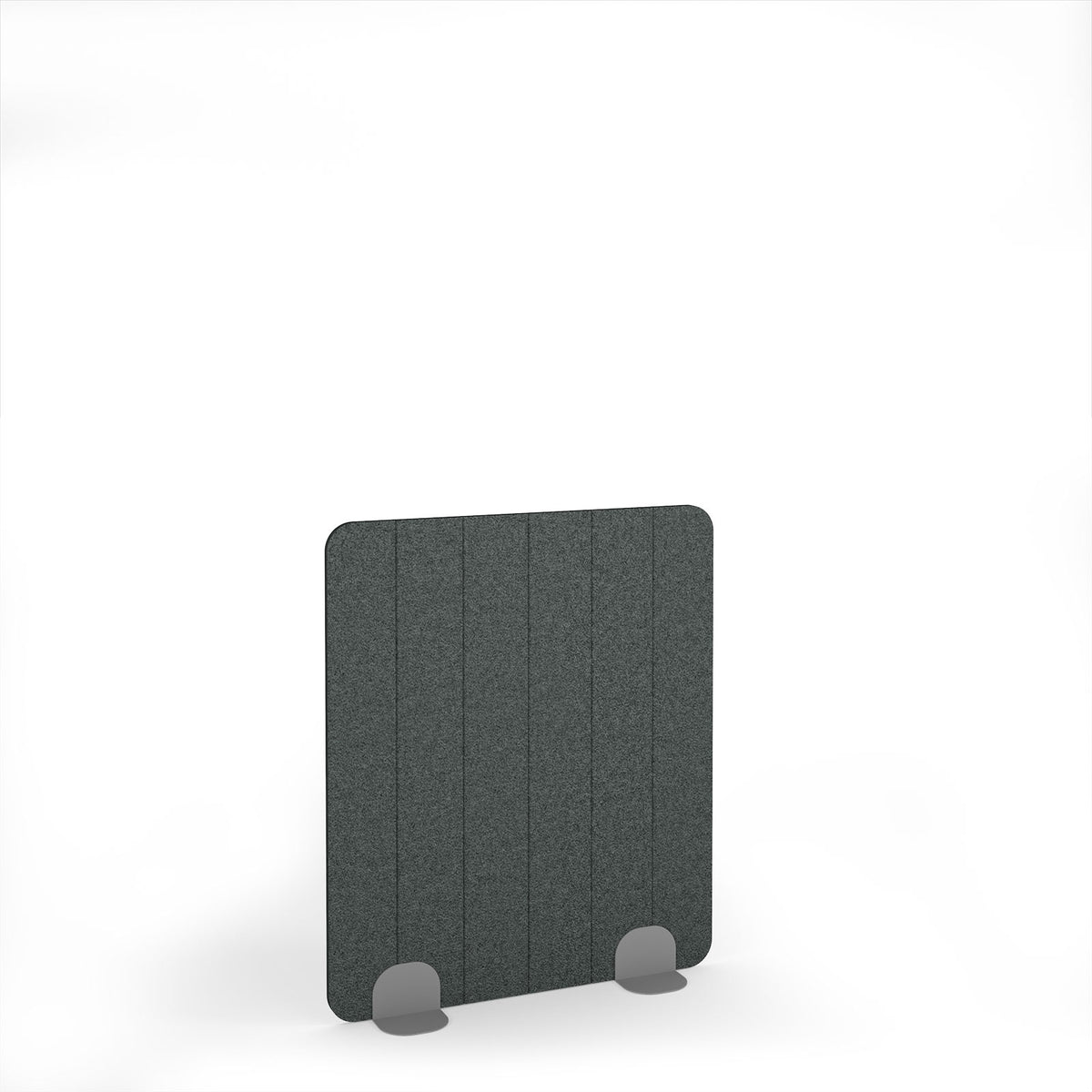 Stripe Accoustic Floor Standing Metal Base Legs 1200w 1400h - Silver legs, Moonlight Grey - view 1