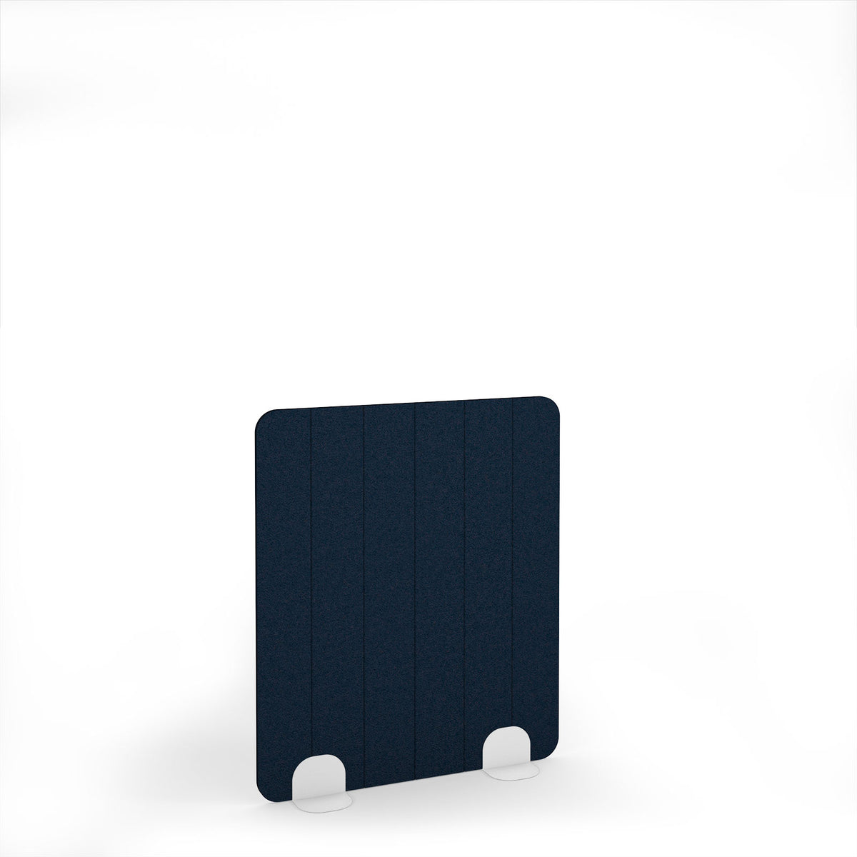 Stripe Accoustic Floor Standing Metal Base Legs 1200w 1400h - White legs, Dark Blue - view 1