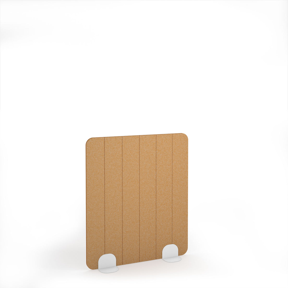 Stripe Accoustic Floor Standing Metal Base Legs 1200w 1400h - White legs, Longan Yellow - view 1