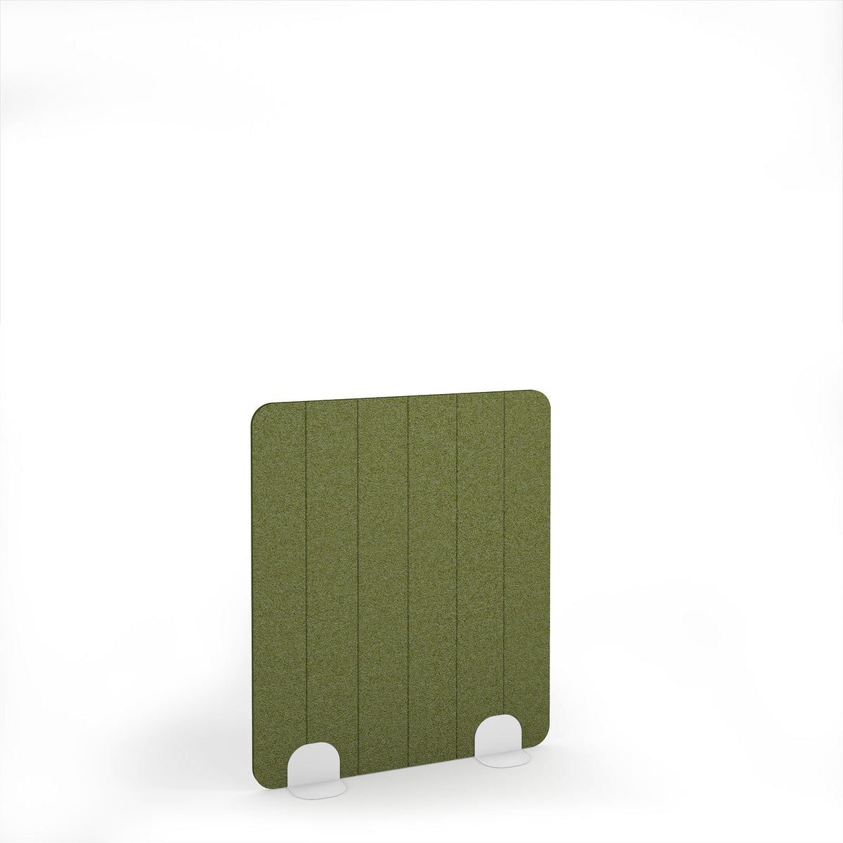 Stripe Accoustic Floor Standing Metal Base Legs 1200w 1400h - White legs, Reed Green - view 1