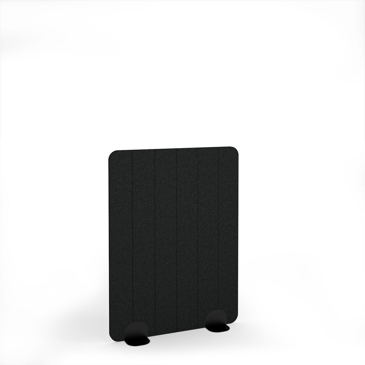 Stripe Accoustic Floor Standing Metal Base Legs 1200w 1600h - Black legs, Black - view 1