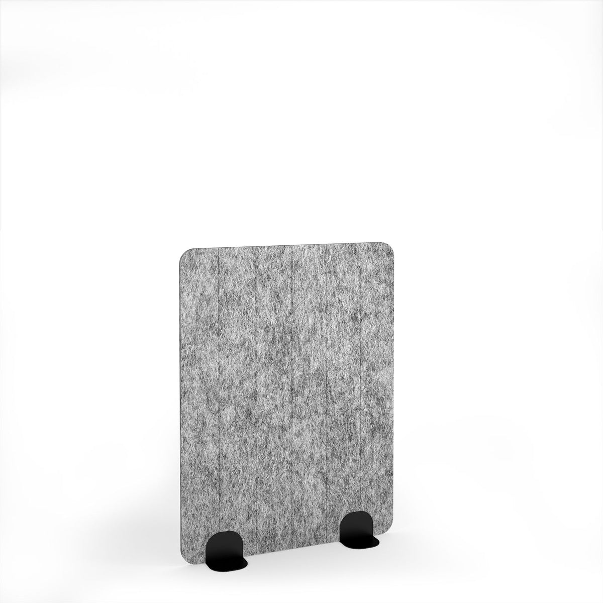 Stripe Accoustic Floor Standing Metal Base Legs 1200w 1600h - Black legs, Dark Silver Grey - view 1