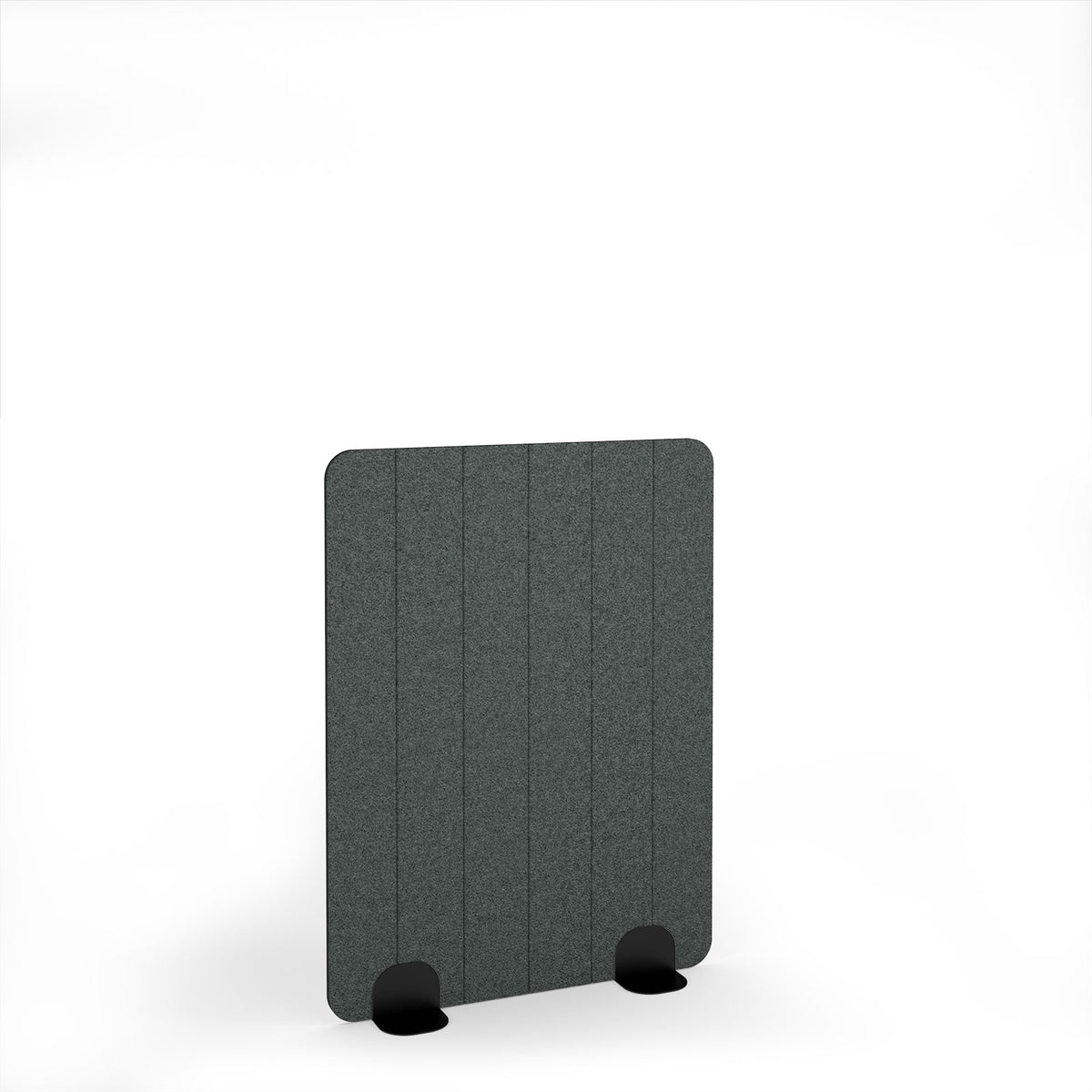 Stripe Accoustic Floor Standing Metal Base Legs 1200w 1600h - Black legs, Moonlight Grey - view 1
