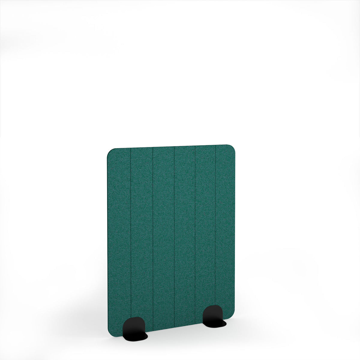 Stripe Accoustic Floor Standing Metal Base Legs 1200w 1600h - Black legs, Peacock Blue - view 1