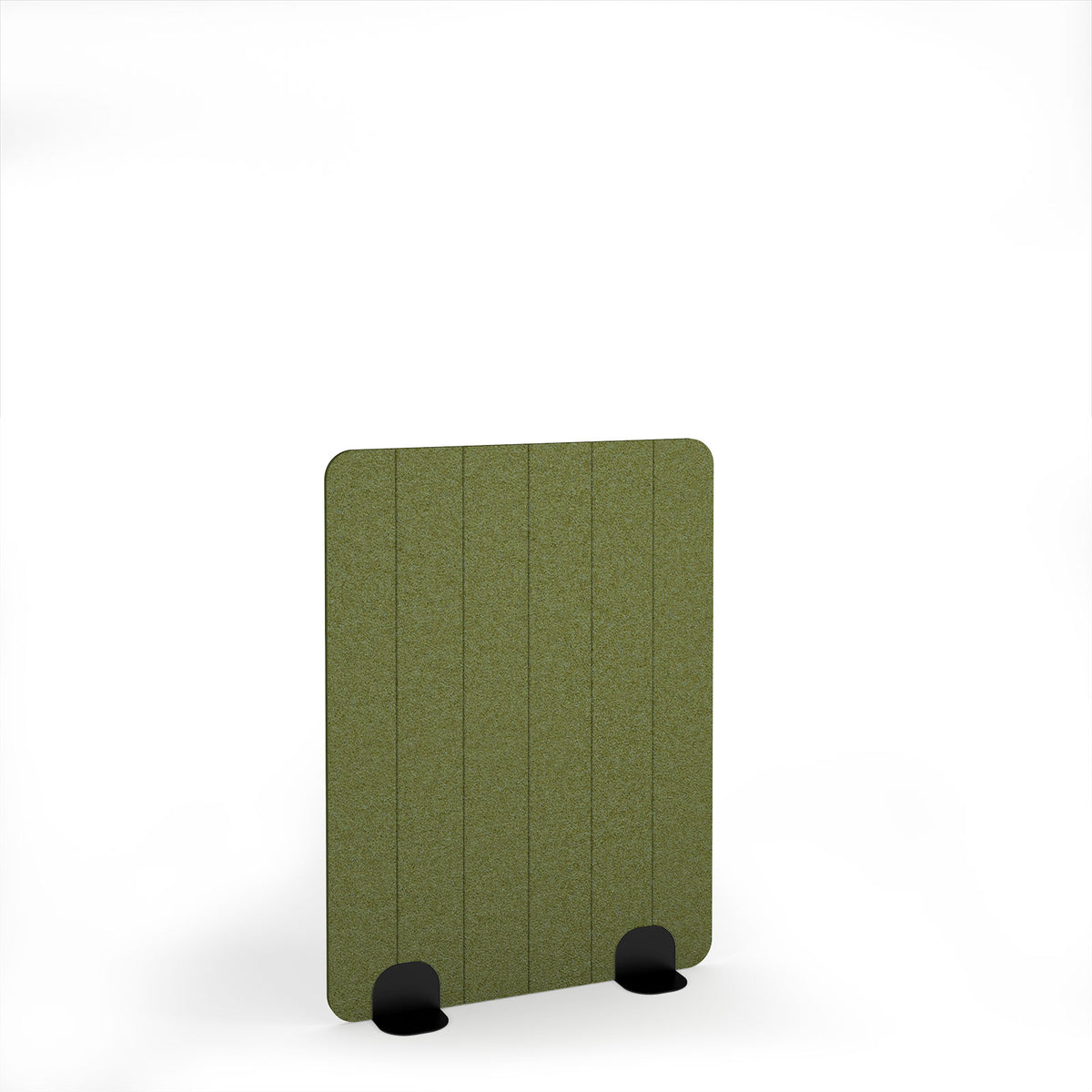Stripe Accoustic Floor Standing Metal Base Legs 1200w 1600h - Black legs, Reed Green - view 1
