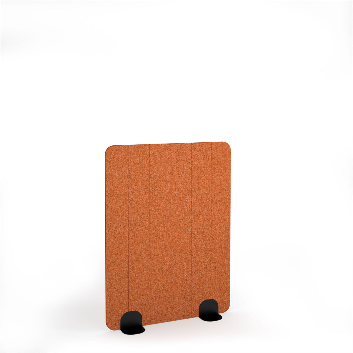 Stripe Accoustic Floor Standing Metal Base Legs 1200w 1600h - Black legs, Tangerine - view 1