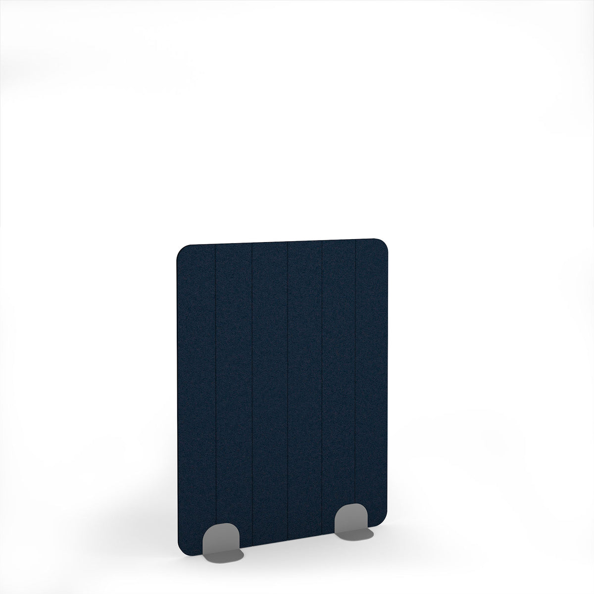 Stripe Accoustic Floor Standing Metal Base Legs 1200w 1600h - Silver legs, Dark Blue - view 1