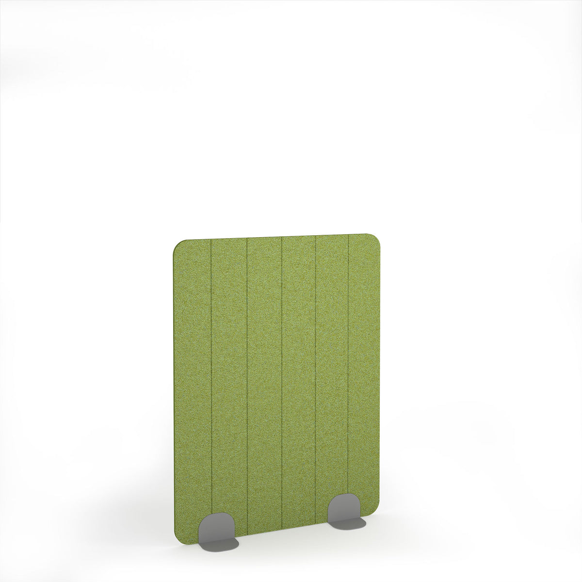 Stripe Accoustic Floor Standing Metal Base Legs 1200w 1600h - Silver legs, Fruit Green - view 1