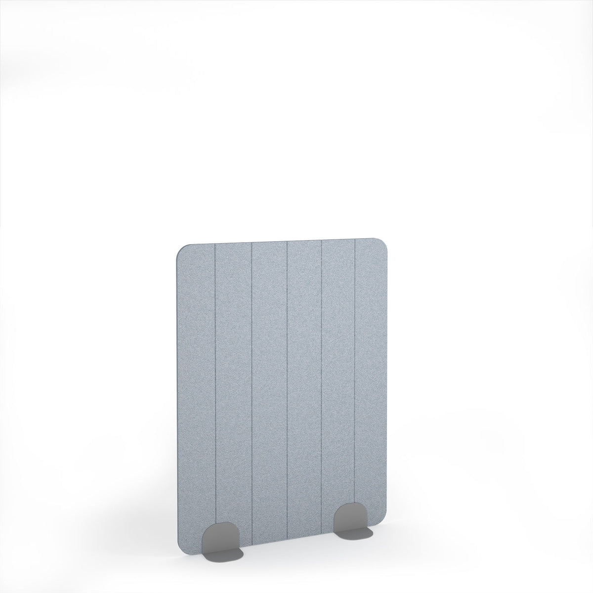 Stripe Accoustic Floor Standing Metal Base Legs 1200w 1600h - Silver legs, Light Grey - view 1