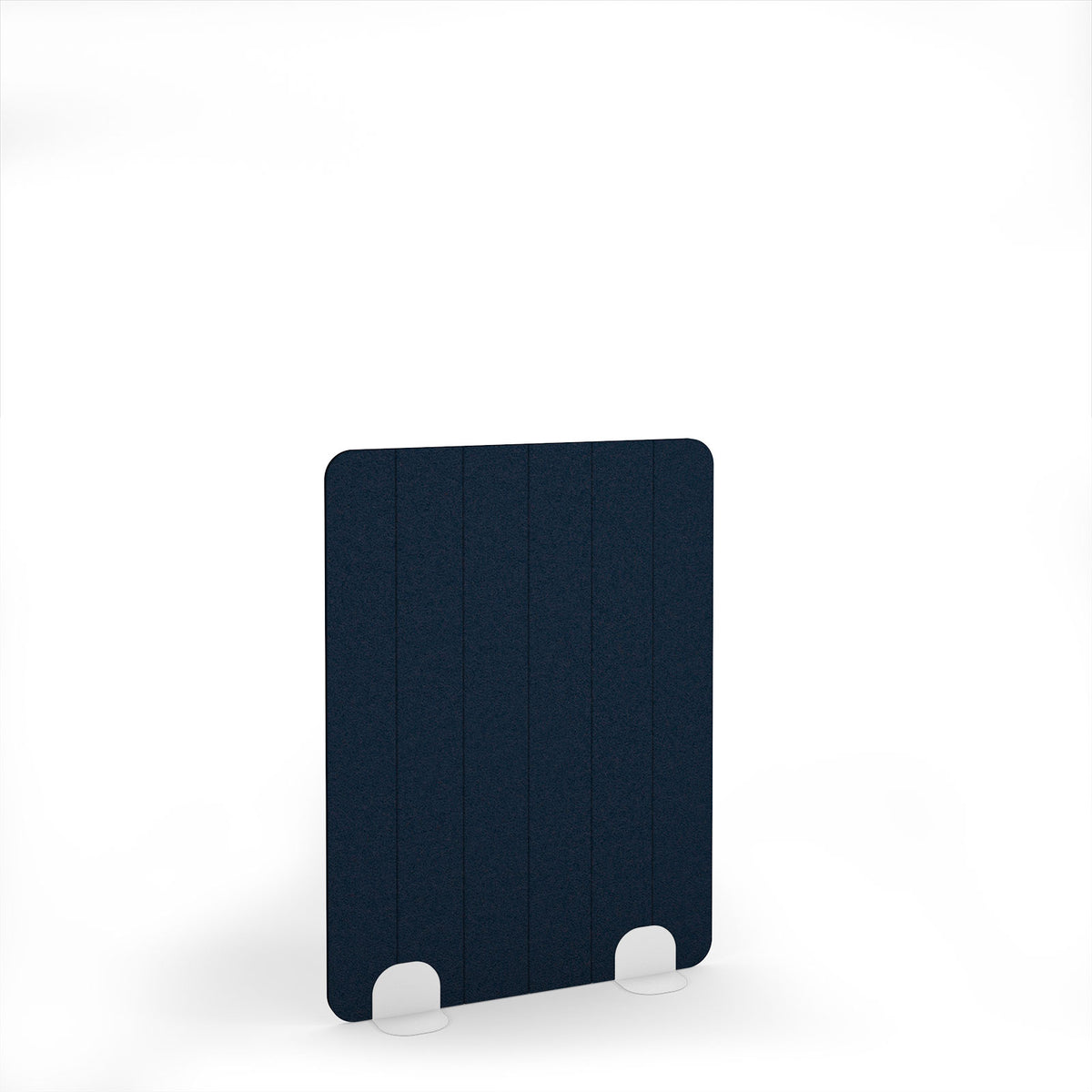 Stripe Accoustic Floor Standing Metal Base Legs 1200w 1600h - White legs, Dark Blue - view 1