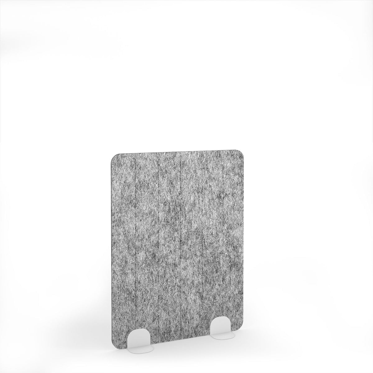 Stripe Accoustic Floor Standing Metal Base Legs 1200w 1600h - White legs, Dark Silver Grey - view 1