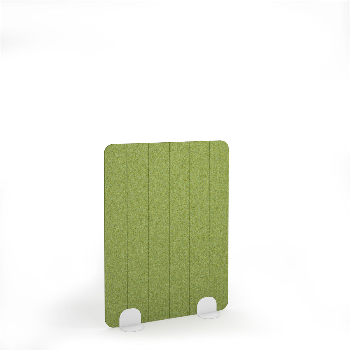 Stripe Accoustic Floor Standing Metal Base Legs 1200w 1600h - White legs, Fruit Green - view 1