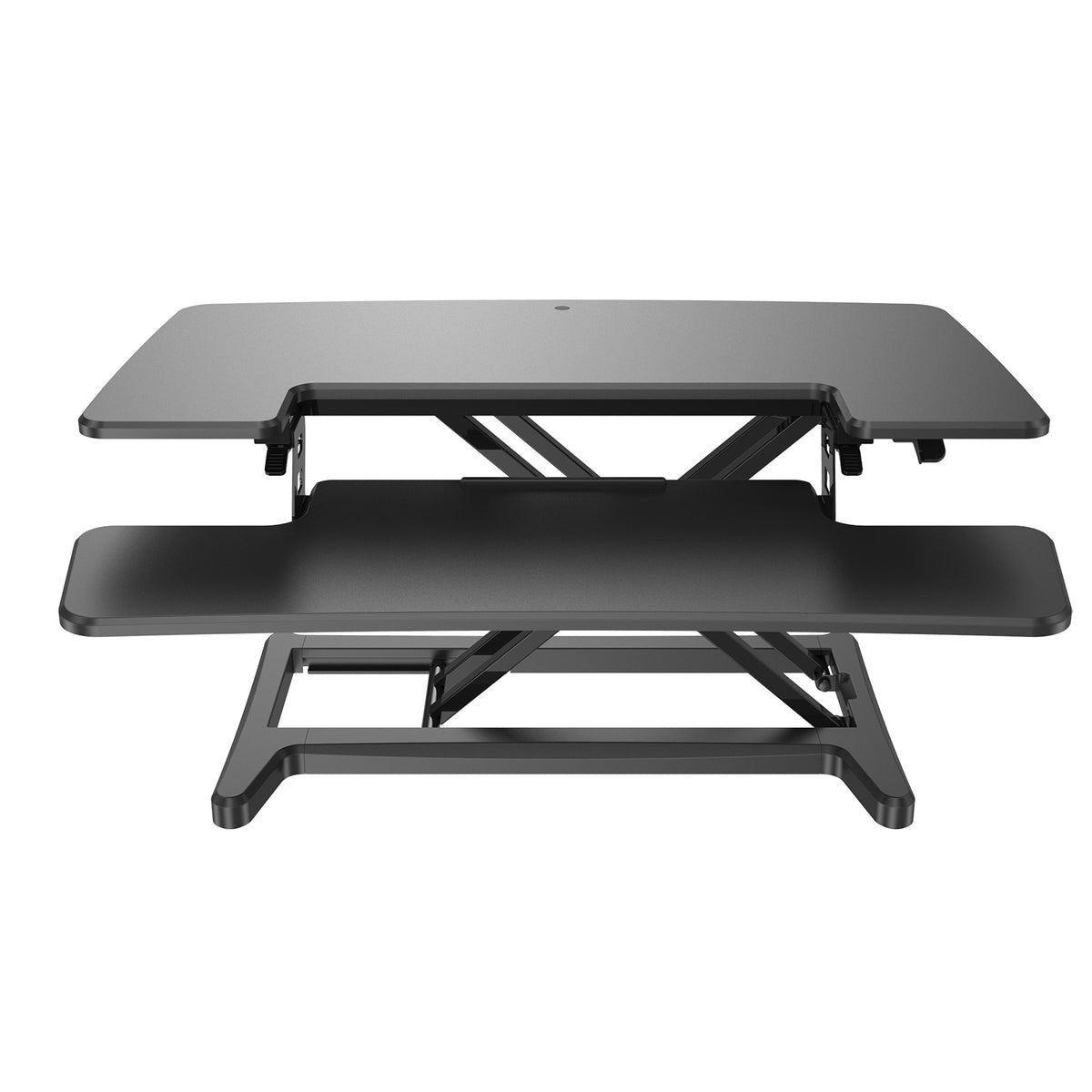 Sora height adjustable sit stand workstation for desks - Black - view 1