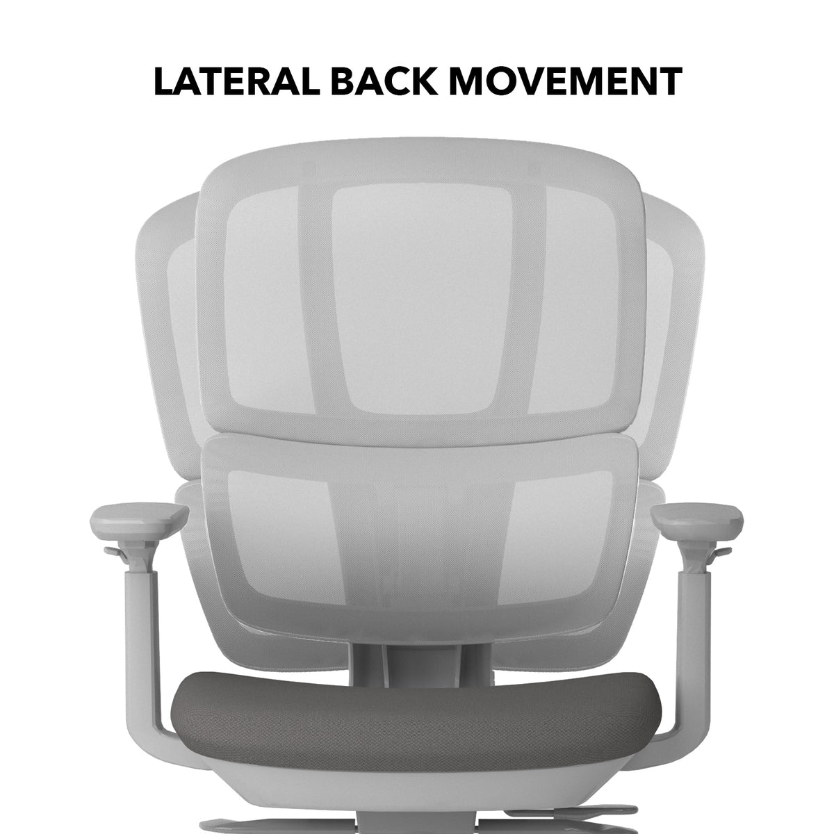 Shelby grey mesh back operator chair with grey fabric seat - view 2