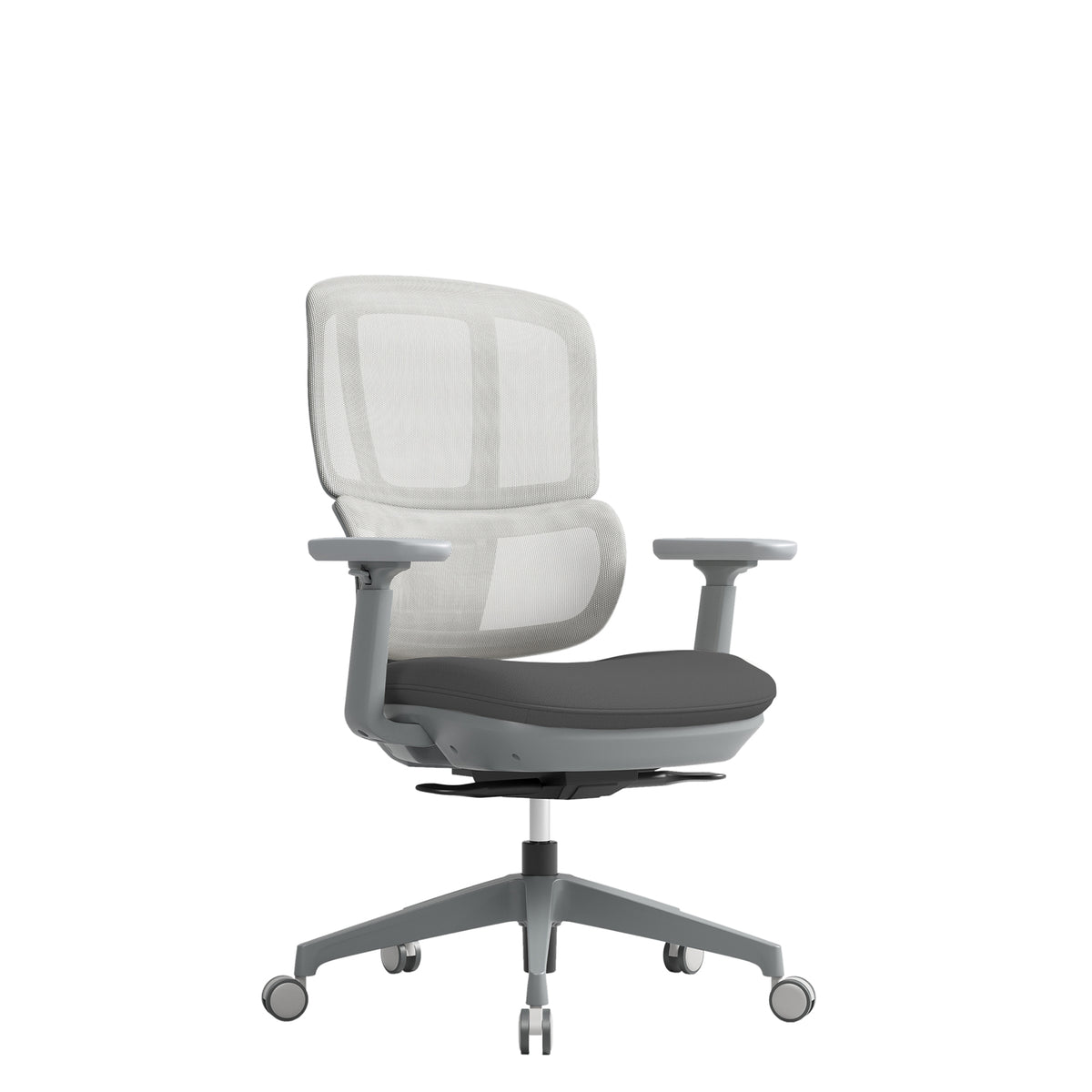 Shelby grey mesh back operator chair with grey fabric seat - view 1