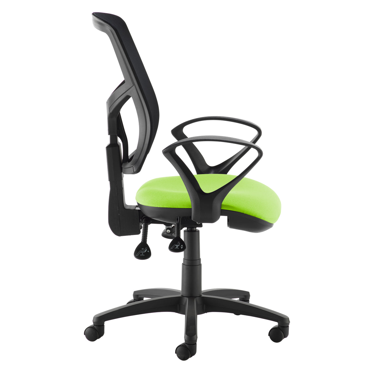 Senza mesh back operator chair with fixed arms - made to order - view 3
