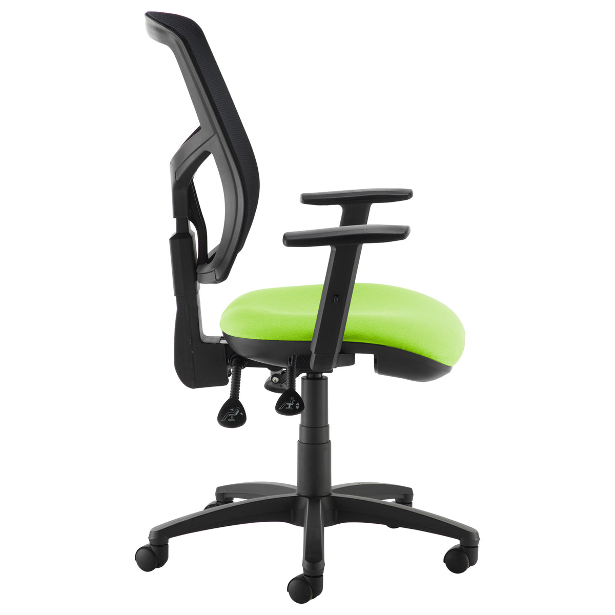Senza mesh back operator chair with adjustable arms - made to order - view 3