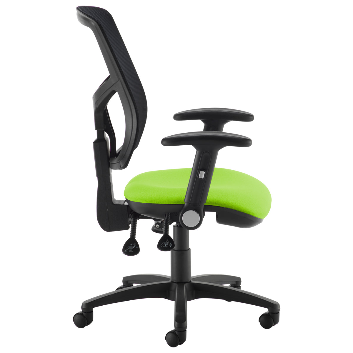 Senza mesh back operator chair with folding arms - made to order - view 3