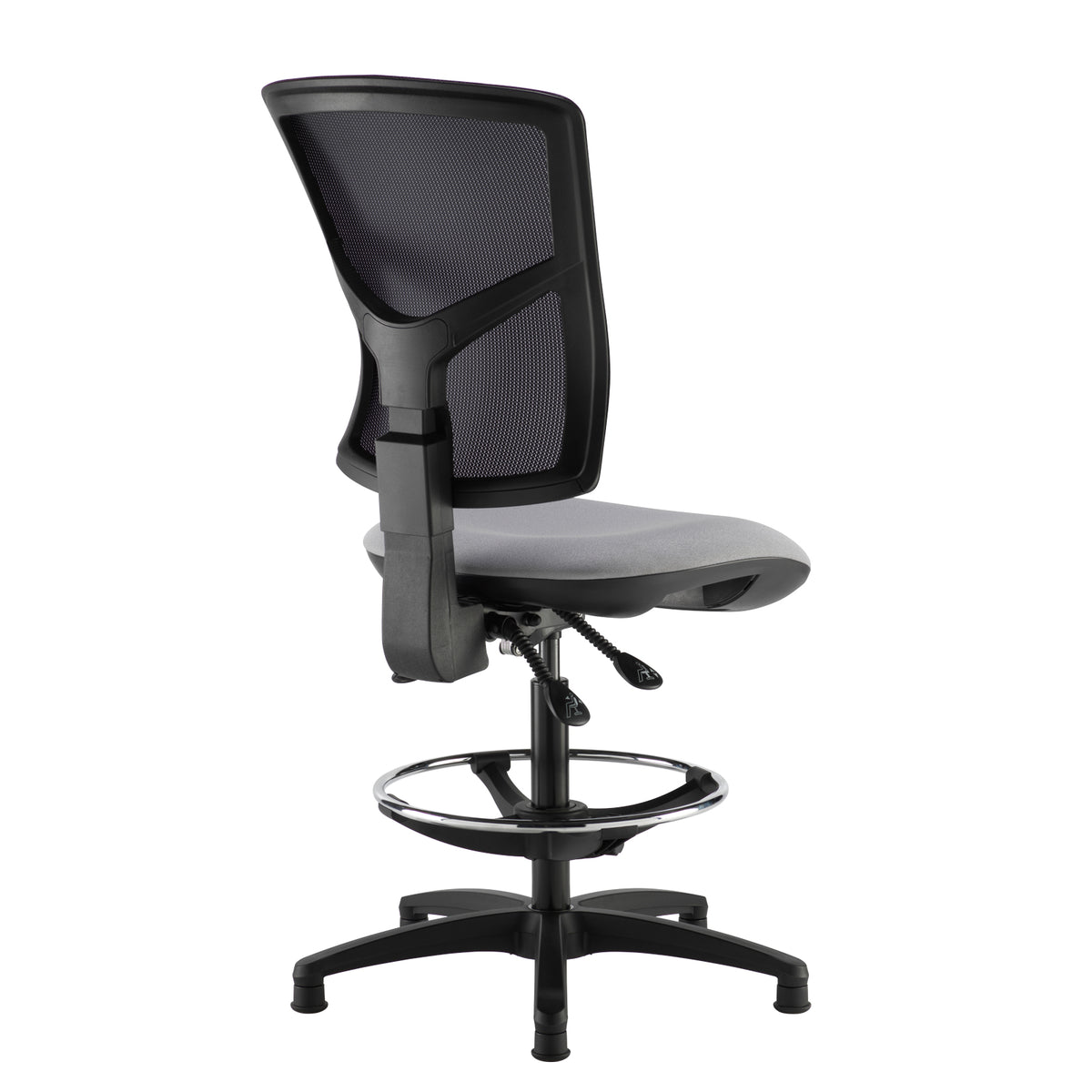 Senza mesh back draughtsman's chair with no arms - made to order - view 3