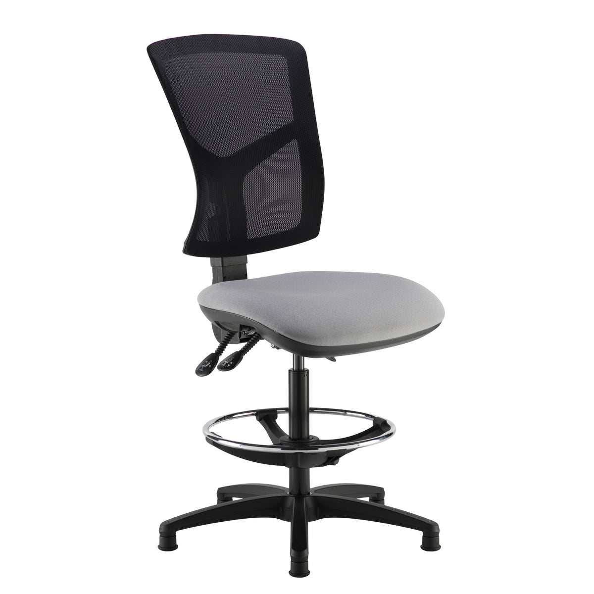 Senza mesh back draughtsman's chair with no arms - made to order - view 1