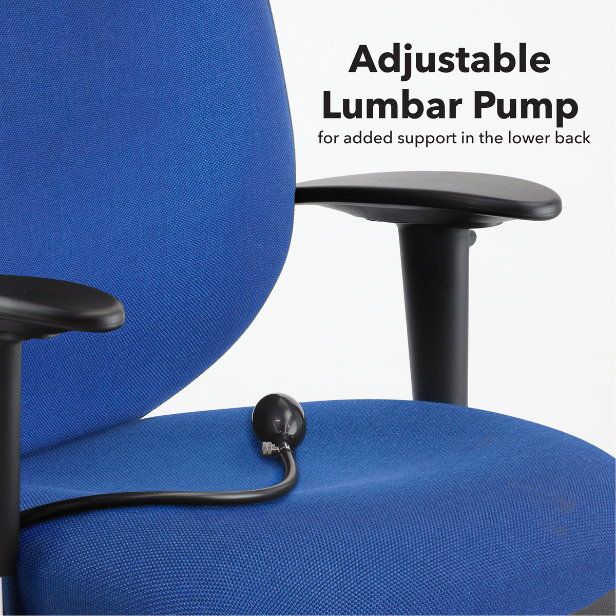 Sofia adjustable lumbar operators chair - blue - view 2