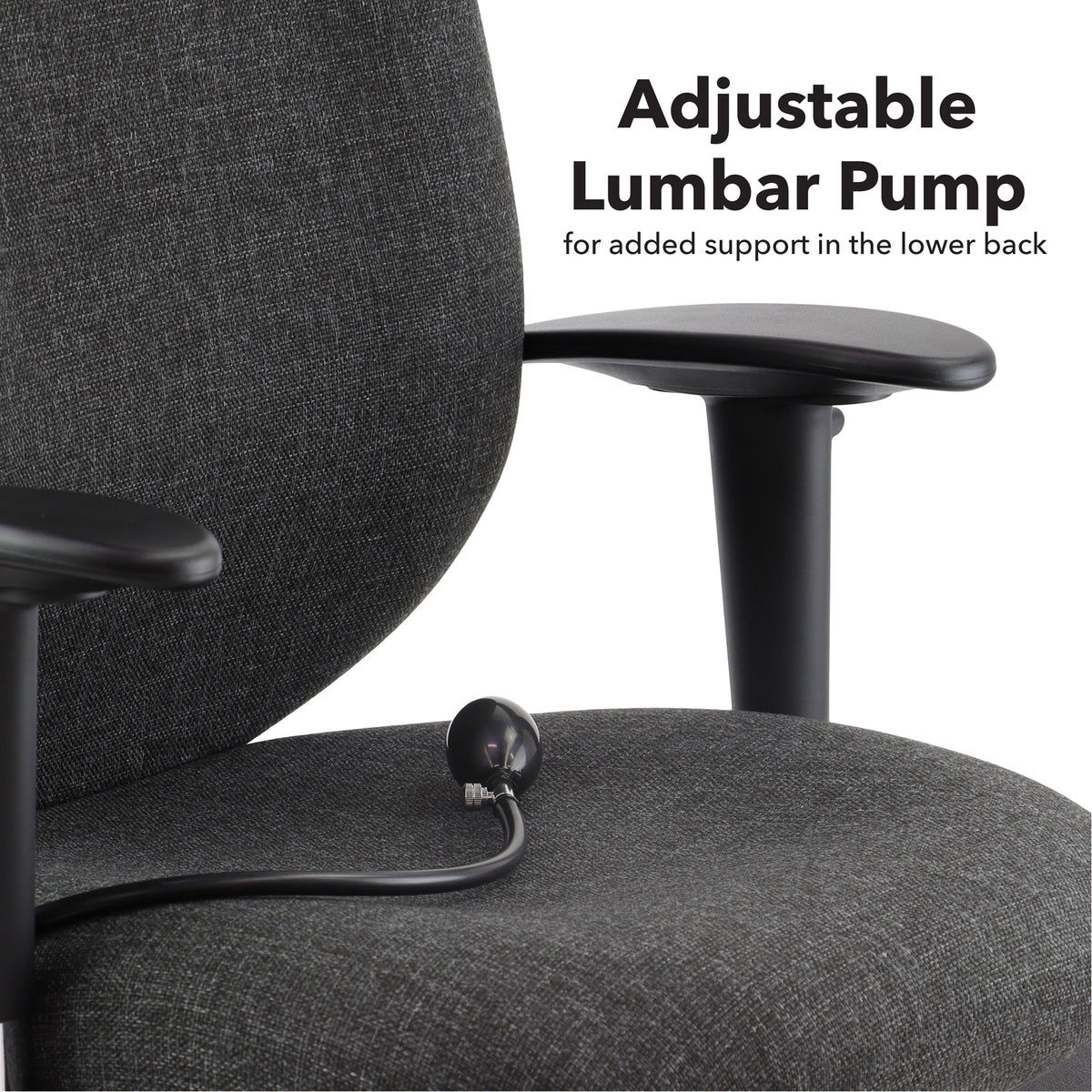 Sofia adjustable lumbar operators chair - charcoal - view 2