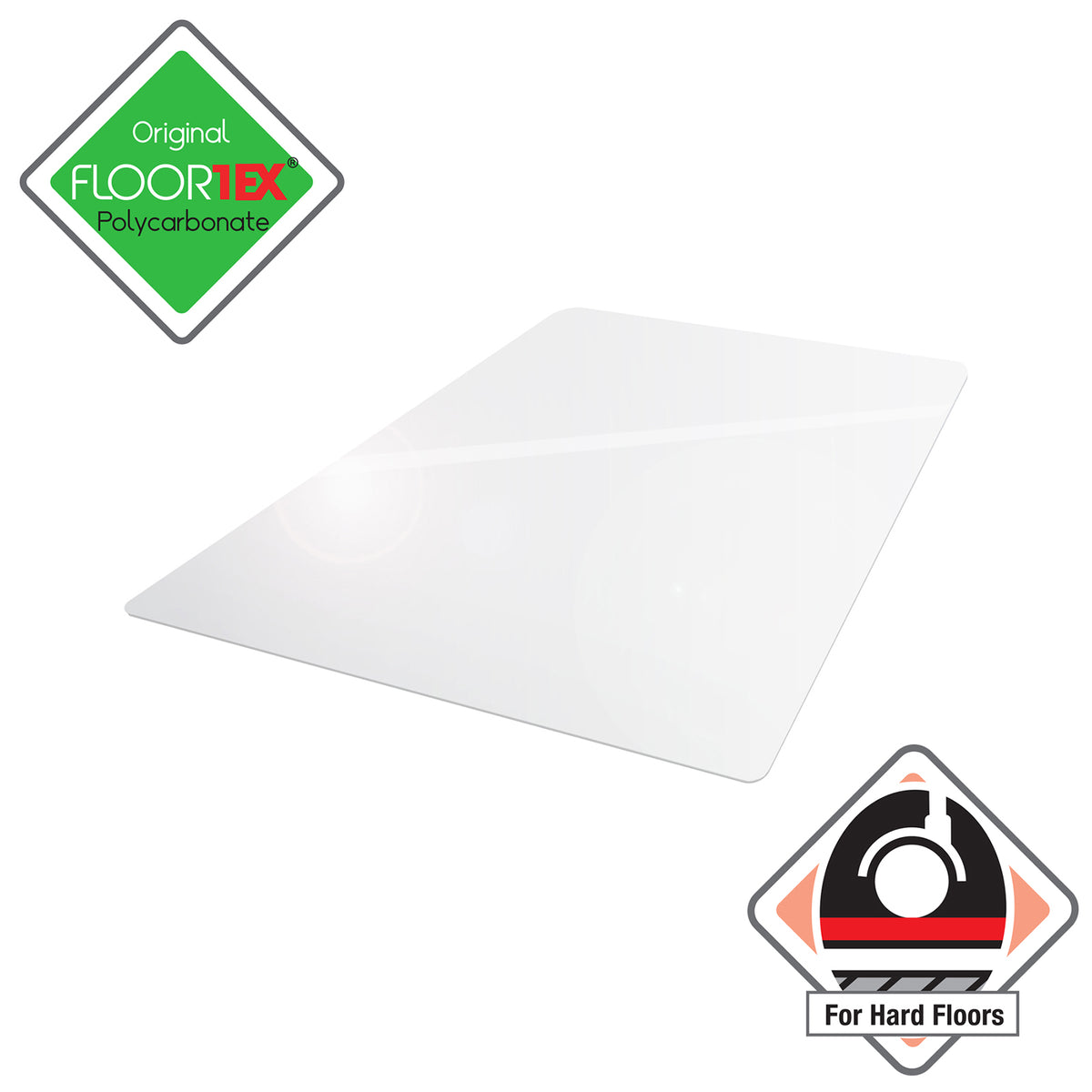 Stucco polycarbonate hard floor clear chair mat 1200 x 900mm - view 1