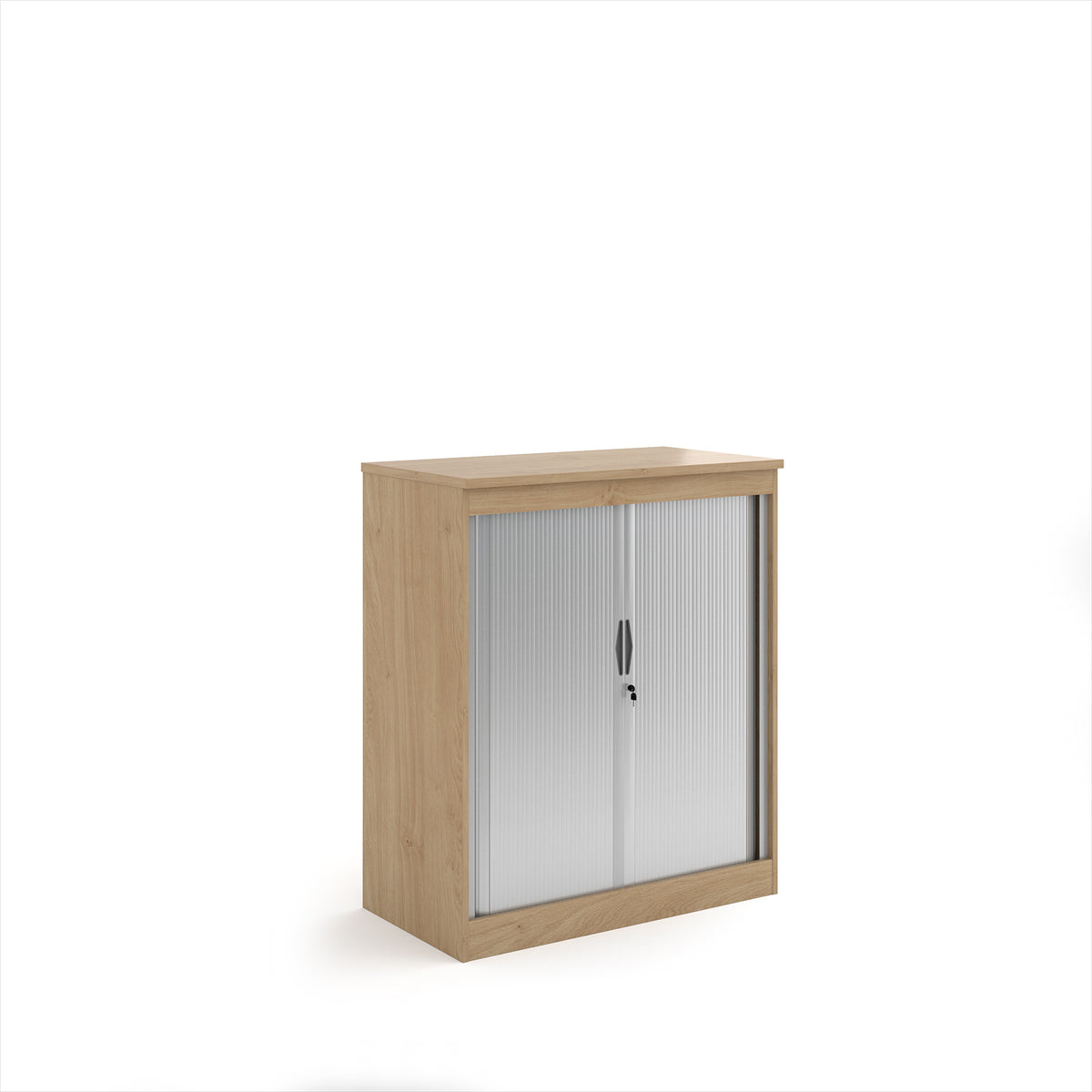 Systems horizontal tambour door cupboard 1200mm high - Kendal Oak - view 1
